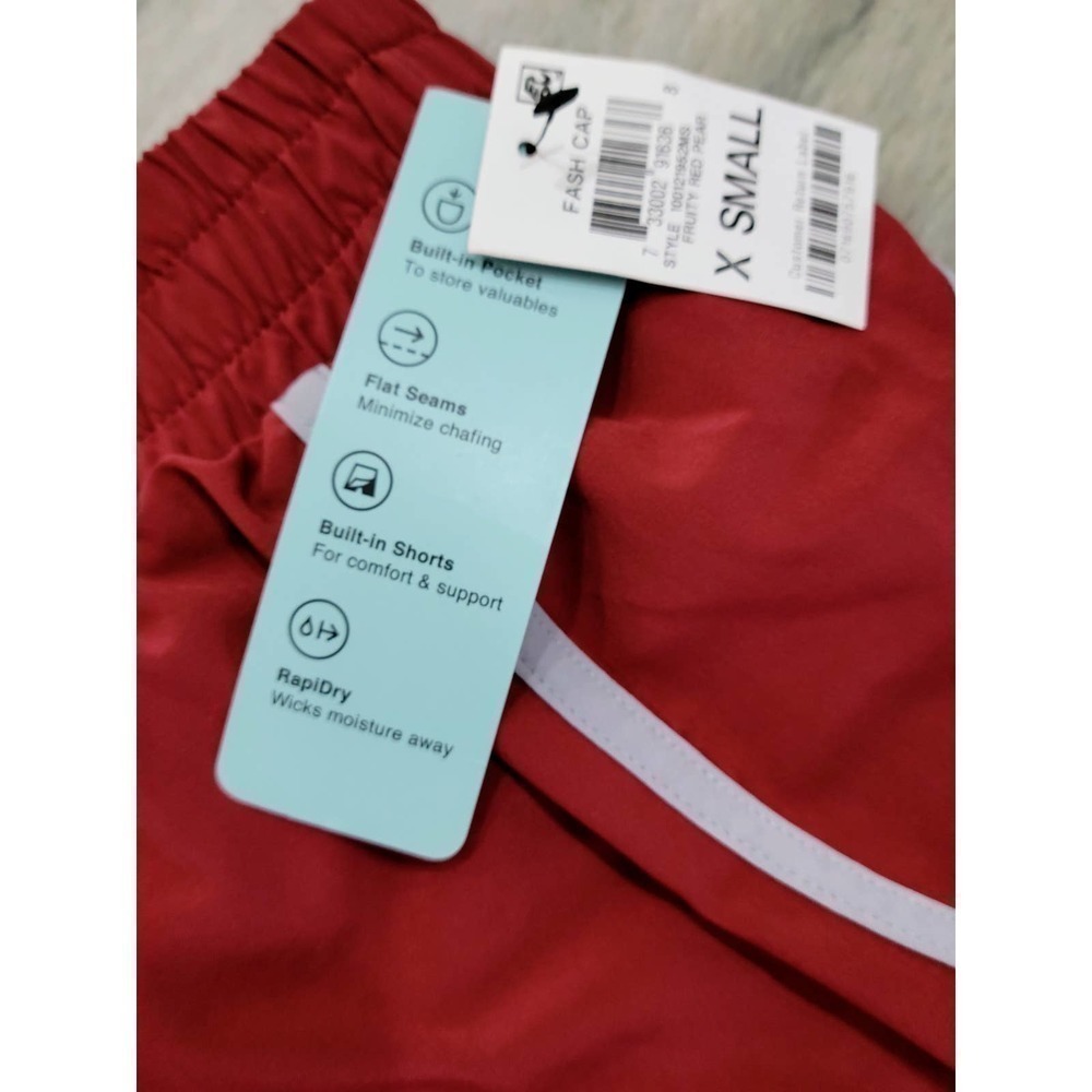 Ideology Running Shorts Red Pear XS Extra Small NWT - Picture 4 of 11